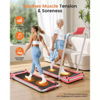 Tapis Roulant KRISRATE 3-in-1 3.5HP con Massaggio ai Piedi e Manubrio, Tapis Roulant Compatto a Doppio Lato, Pieghevole per Palestra Domestica