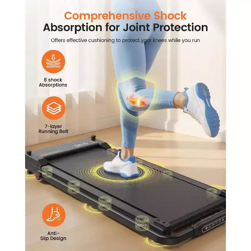 Tapis Roulant KRISRATE 3-in-1 3.5HP con Massaggio ai Piedi e Manubrio, Tapis Roulant Compatto a Doppio Lato, Pieghevole per Palestra Domestica