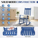Karl Home | Classic Solid Wood Patio Rocking Chair (Set of 2)