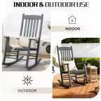 Karl Home | Classic Solid Wood Patio Rocking Chair (Set of 2)