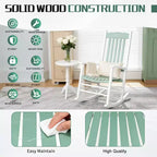 Karl Home | Classic Solid Wood Patio Rocking Chair (Set of 2)