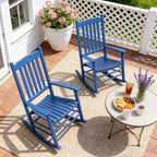 Karl Home | Classic Solid Wood Patio Rocking Chair (Set of 2)