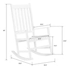 Karl Home | Solid Wood Patio Rocking Chairs (Set of 2)