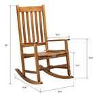 Karl Home | Solid Wood Patio Rocking Chairs (Set of 2)
