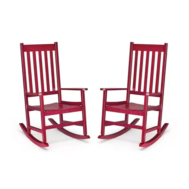 Karl Home | Sedie a dondolo da patio in legno massello (set da 2)