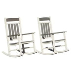 Whisen Outdoor Rocking Chairs Set of 2, Porch Rocking Chair, Patio Oversized Rockers