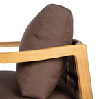 Christopher Knight Home Ritu Modern Acacia Wood Patio Club Chair with Rope Back Detail and Cushion