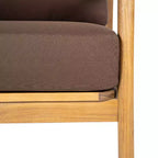Christopher Knight Home Ritu Modern Acacia Wood Patio Club Chair with Rope Back Detail and Cushion