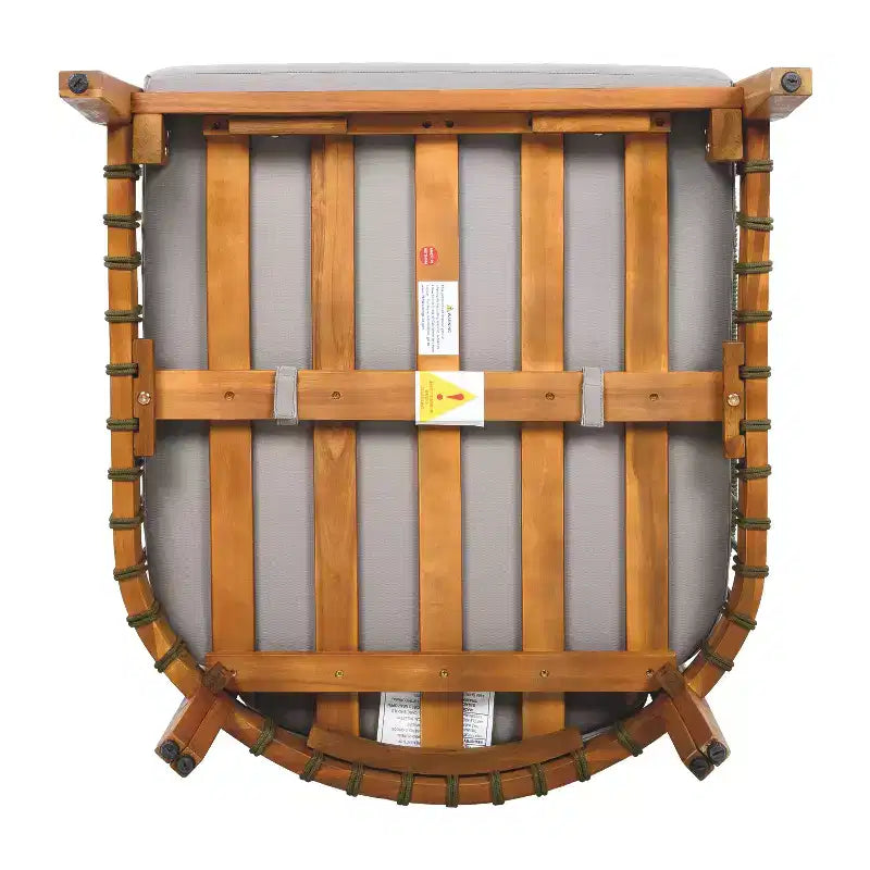 Acacia Wood Outdoor Club Chair with Handwoven Rope Accents and Curved Backrest, Removable Cushions, for Patio