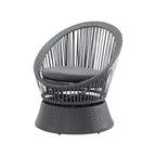 26.7-Inch Modern Swivel Wicker Lounge Chair with Rattan and Iron Frame, for Patio or Living Room