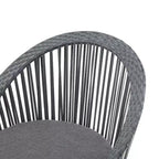 26.7-Inch Modern Swivel Wicker Lounge Chair with Rattan and Iron Frame, for Patio or Living Room