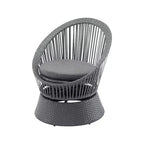 26.7-Inch Modern Swivel Wicker Lounge Chair with Rattan and Iron Frame, for Patio or Living Room