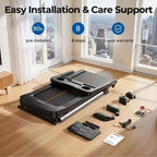 YOSUDA TM2 Tapis roulant pieghevole con motore brushless silenzioso, esercizio indoor per donne/uomini