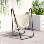 Sedia a Dondolo con Supporto a U, Amaca con Tasca Laterale, Bianco Crema