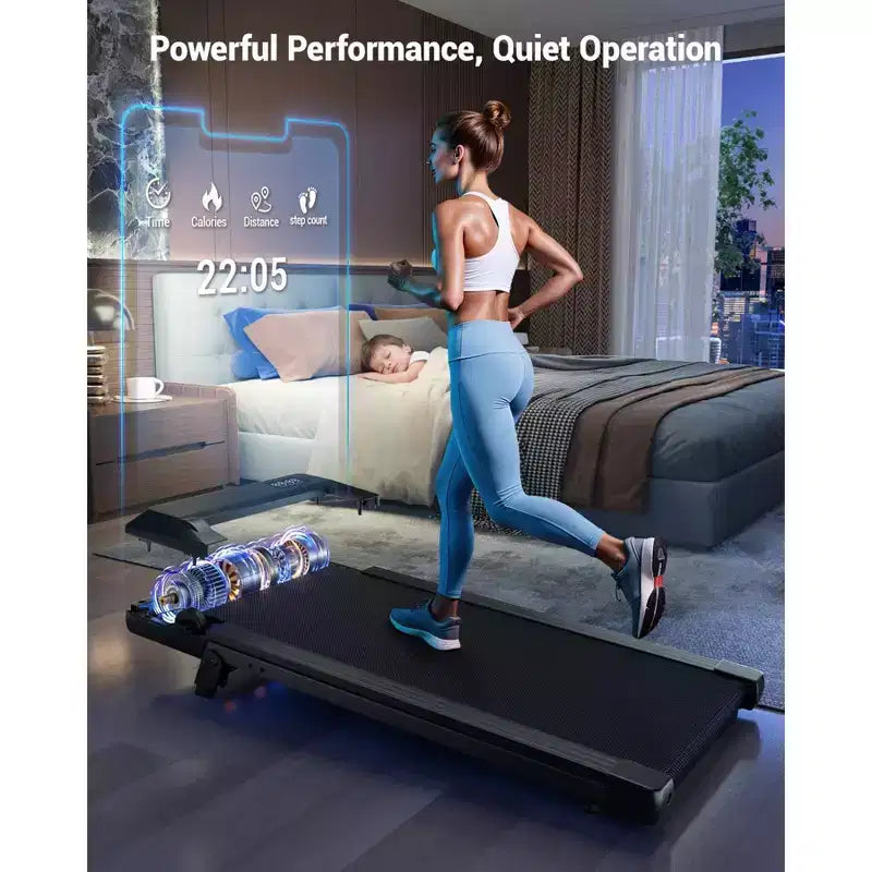 DeerRun Q2 Urban Inclinazione 7% Mini pedana da passeggio sottoscrivania 14.96*35.43 pollici con app e display LED