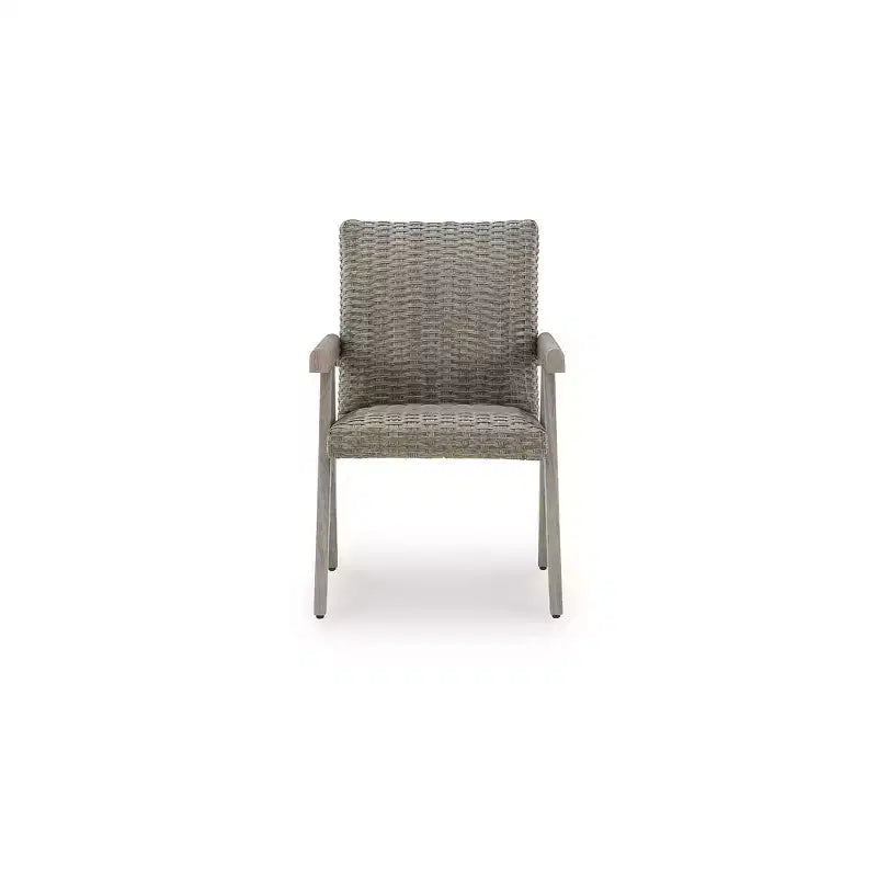 Signature Design by Ashley Haven Retreat Outdoor Armchairs, Set of 2, All-Weather Wicker with Cushions, Beige