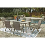 Signature Design by Ashley Haven Retreat Outdoor Armchairs, Set of 2, All-Weather Wicker with Cushions, Beige