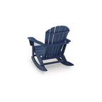 Signature Design by Ashley Sundown Treasure Outdoor Adirondack Rocking Chair, MEGA-TUFF HDPE, Blue