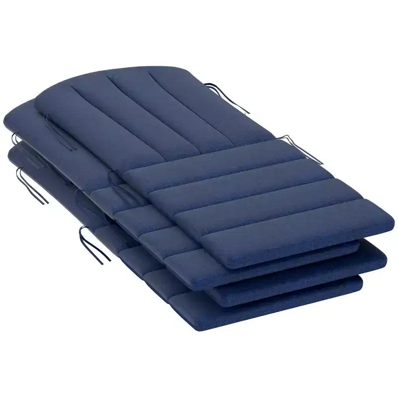 Set of 4 Outdoor Chair Cushions, High Back Adirondack Chair Cushion with Ties, High-Density Foam