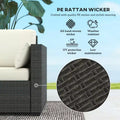 Patio Couch PE Wicker Deep Seating Outdoor Sofa with Removable Cushions, 3 Seater Rattan Sofa, Outdoor Furniture for Balcony, Deck, Garden