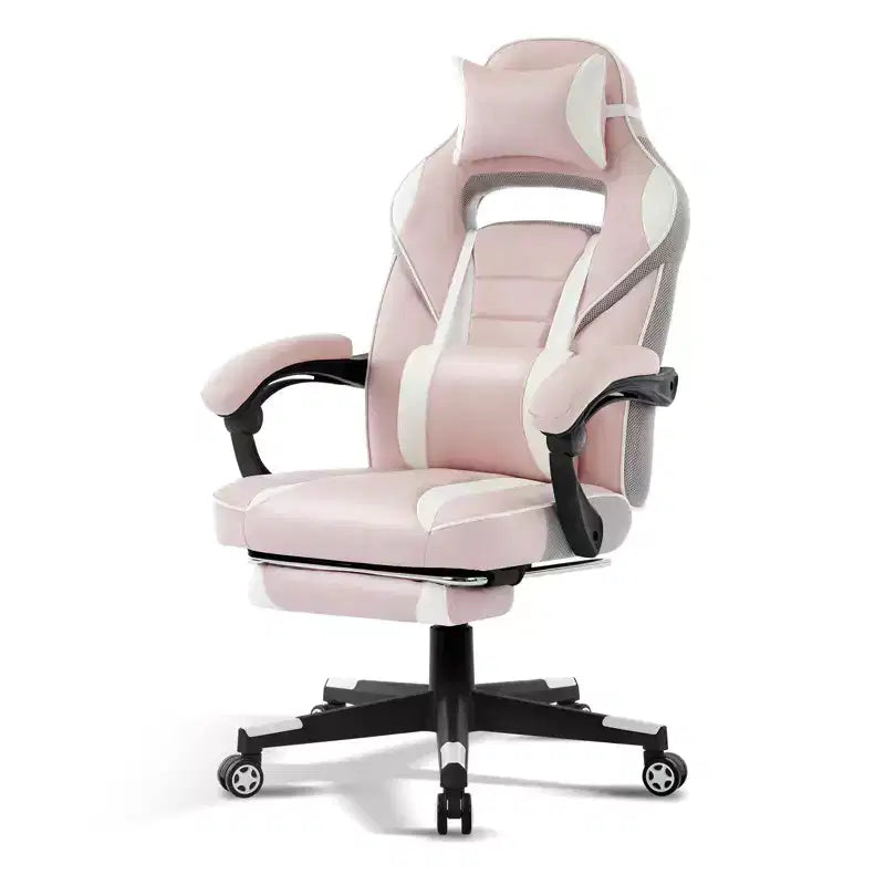 Coolmee Sedia da Ufficio Grande e Alta, Sedia da Gaming in Pelle con Schienale Alto e Poggiapiedi, Sedia da Computer Ergonomica con Supporto Lombare e Poggiatesta