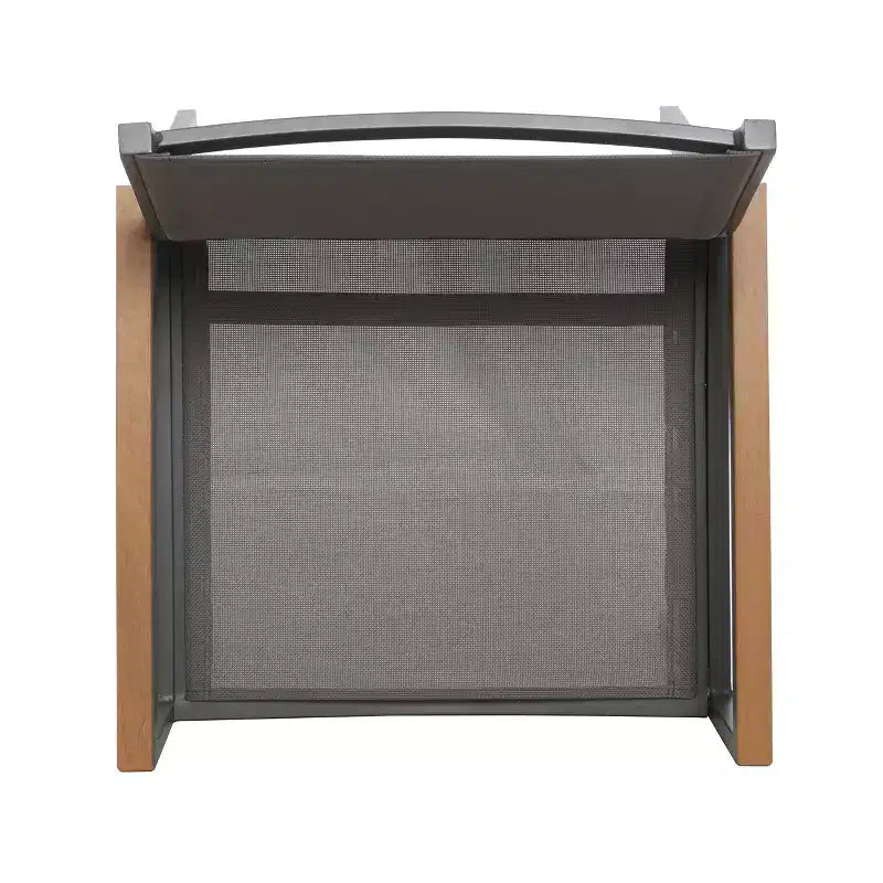 Set di 2 sedie da pranzo per esterni, sedie accentate per patio, poltrona da giardino in alluminio, design per tutte le stagioni, grigio - ModernLuxe