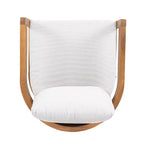 ModernLuxe Outdoor Swivel Accent Chair, Patio Club Chair with Thick Cushions, Modern Swivel Armchair, Acacia Wood Frame