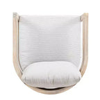ModernLuxe Outdoor Swivel Accent Chair, Patio Club Chair with Thick Cushions, Modern Swivel Armchair, Acacia Wood Frame
