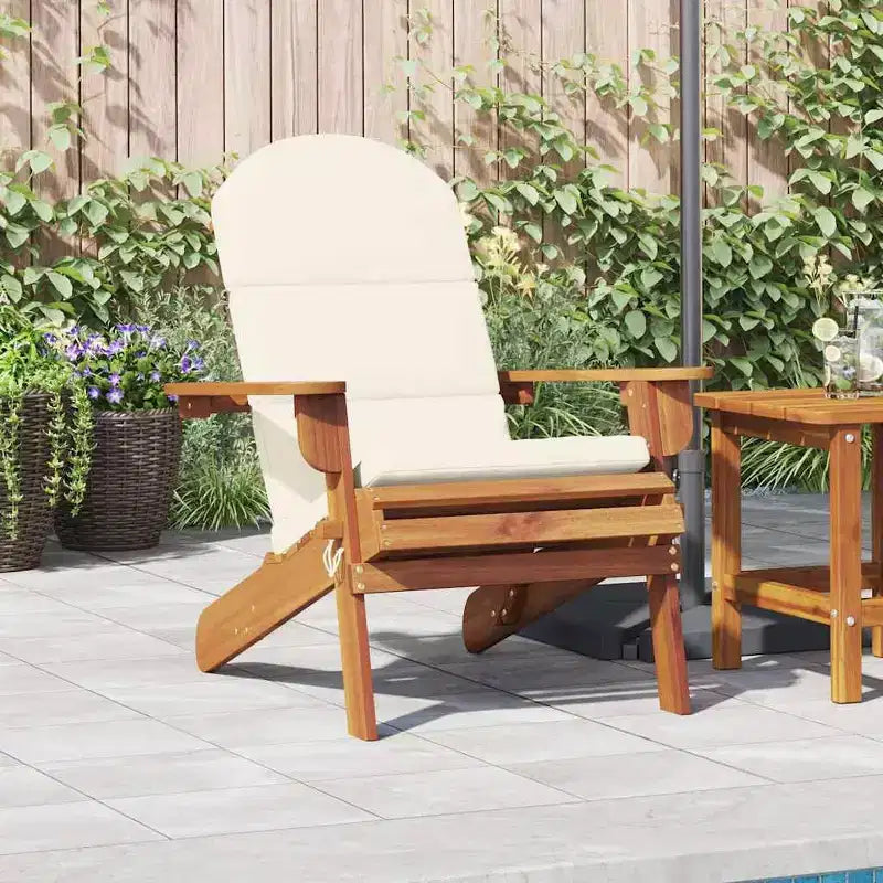 vidaXL Garden Chair Natural wood Solid Acacia wood Standard Foldable