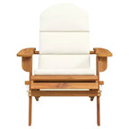 vidaXL Garden Chair Natural wood Solid Acacia wood Standard Foldable