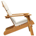 vidaXL Garden Chair Natural wood Solid Acacia wood Standard Foldable
