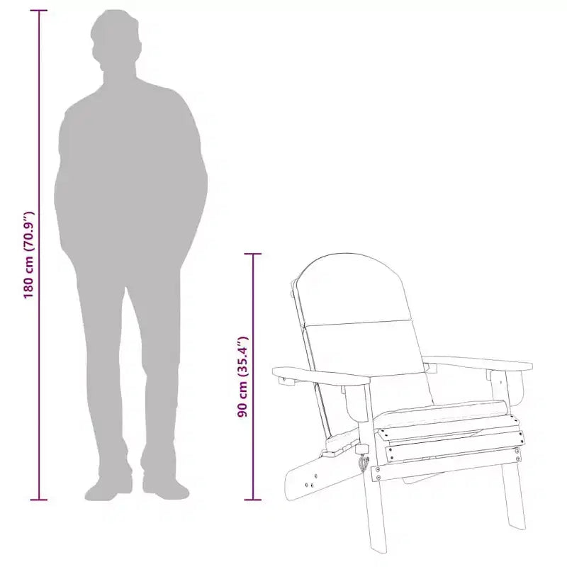 vidaXL Garden Chair Natural wood Solid Acacia wood Standard Foldable
