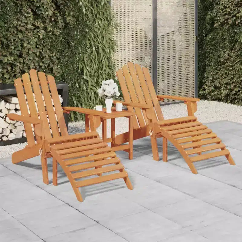 vidaXL Garden Chair Natural wood Solid Acacia wood Standard Foldable