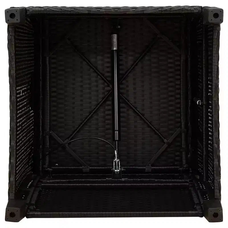 vidaXL Sdraio da giardino reclinabile in polyrattan con tavolino laterale