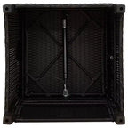 vidaXL Sdraio da giardino reclinabile in polyrattan con tavolino laterale