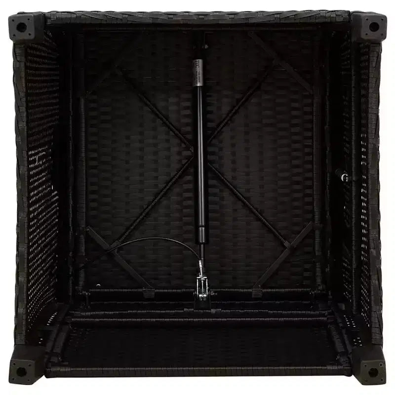 vidaXL Sdraio da giardino reclinabile in polyrattan con tavolino laterale