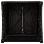 vidaXL Sdraio da giardino reclinabile in polyrattan con tavolino laterale