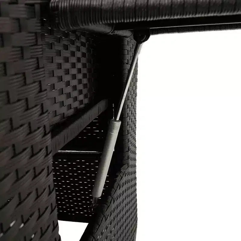 vidaXL Sdraio da giardino reclinabile in polyrattan con tavolino laterale