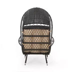 Christopher Knight Home Didier Farmhouse Iron and Faux Rattan Patio Standing with Basket Design