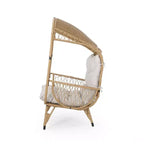 Christopher Knight Home Didier Farmhouse Iron and Faux Rattan Patio Standing with Basket Design