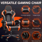 KERDOM Executive Leather Office Chair, Ergonomic Office Chair High Back Lumbar Support with Padded Armrests