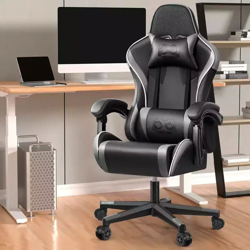 Sedia da Ufficio Direzionale in Pelle KERDOM, Sedia da Ufficio Ergonomica con Schienale Alto e Supporto Lombare con Braccioli Imbottiti