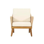 Christopher Knight Home Matthieu Modern Acacia Wood Patio Club Chairs with Cushion and Rope Detail (Set of 2)