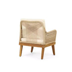 Christopher Knight Home Matthieu Modern Acacia Wood Patio Club Chairs with Cushion and Rope Detail (Set of 2)