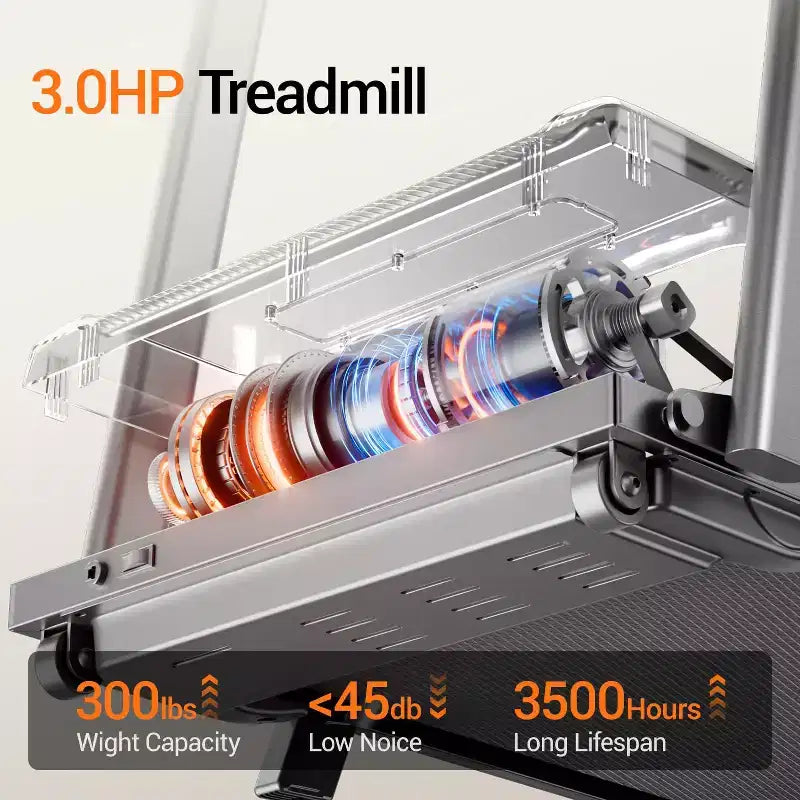 Tapis Roulant Manuale Inclinabile al 15% con Manubrio, Tapis Roulant Pieghevole con Display a 3 Schermi, Motore Silenzioso da 3.0HP, 1.0-11.3 KM/H, Tapis Roulant da Casa