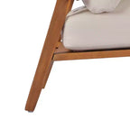 Christopher Knight Home Enrika sedia club da esterno di metà secolo in legno di acacia con cuscino resistente all'acqua