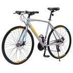 NAYSAYE 27.5 Bicycle 3x8/24 Speeds Hybrid Bike Disc Brakes Aluminum Frame Junior Senior for Men and Women City Cycling, 67.32*14.56*39.37