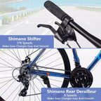 NAYSAYE 27.5 Bicycle 3x8/24 Speeds Hybrid Bike Disc Brakes Aluminum Frame Junior Senior for Men and Women City Cycling, 67.32*14.56*39.37