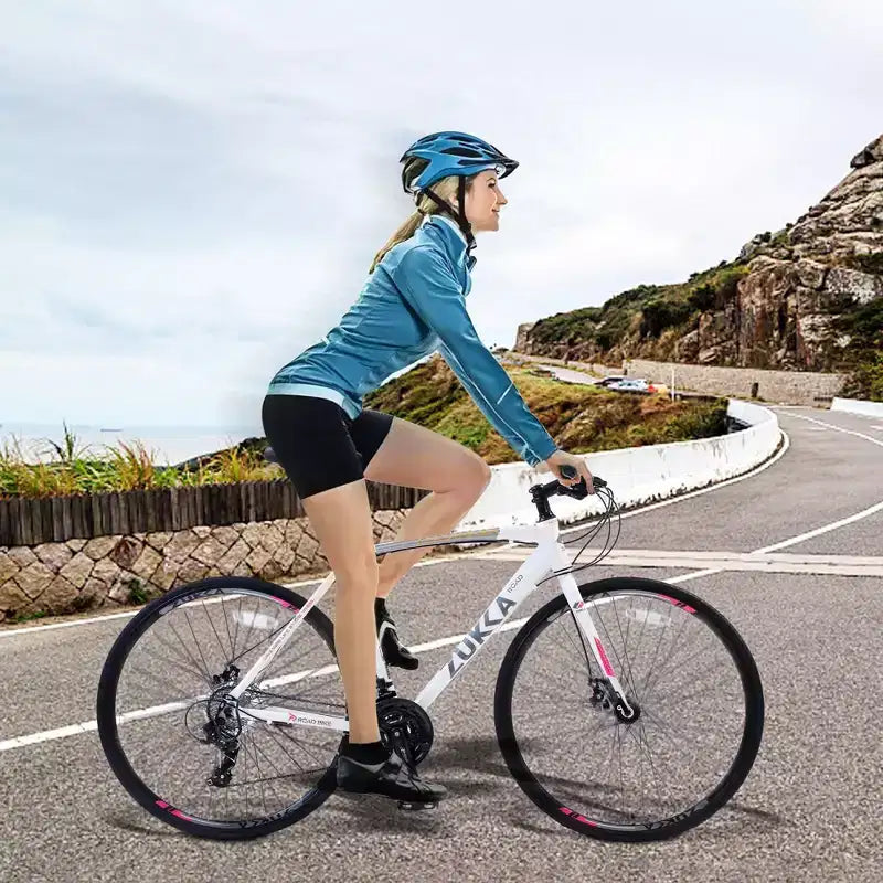 NAYSAYE 27.5 Bicycle 3x8/24 Speeds Hybrid Bike Disc Brakes Aluminum Frame Junior Senior for Men and Women City Cycling, 67.32*14.56*39.37