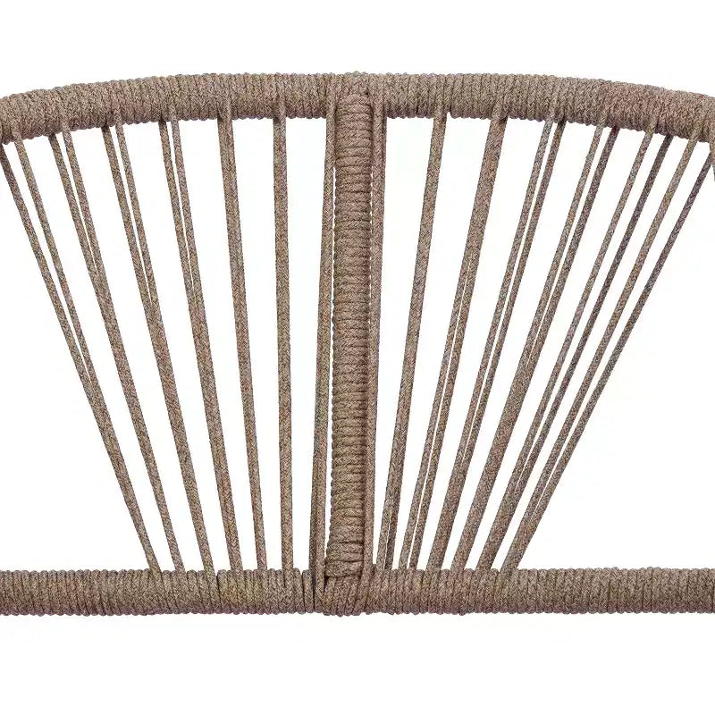 Christopher Knight Home Rheba Outdoor Acacia Wood Curved Tub Club Chair with Rope Accents